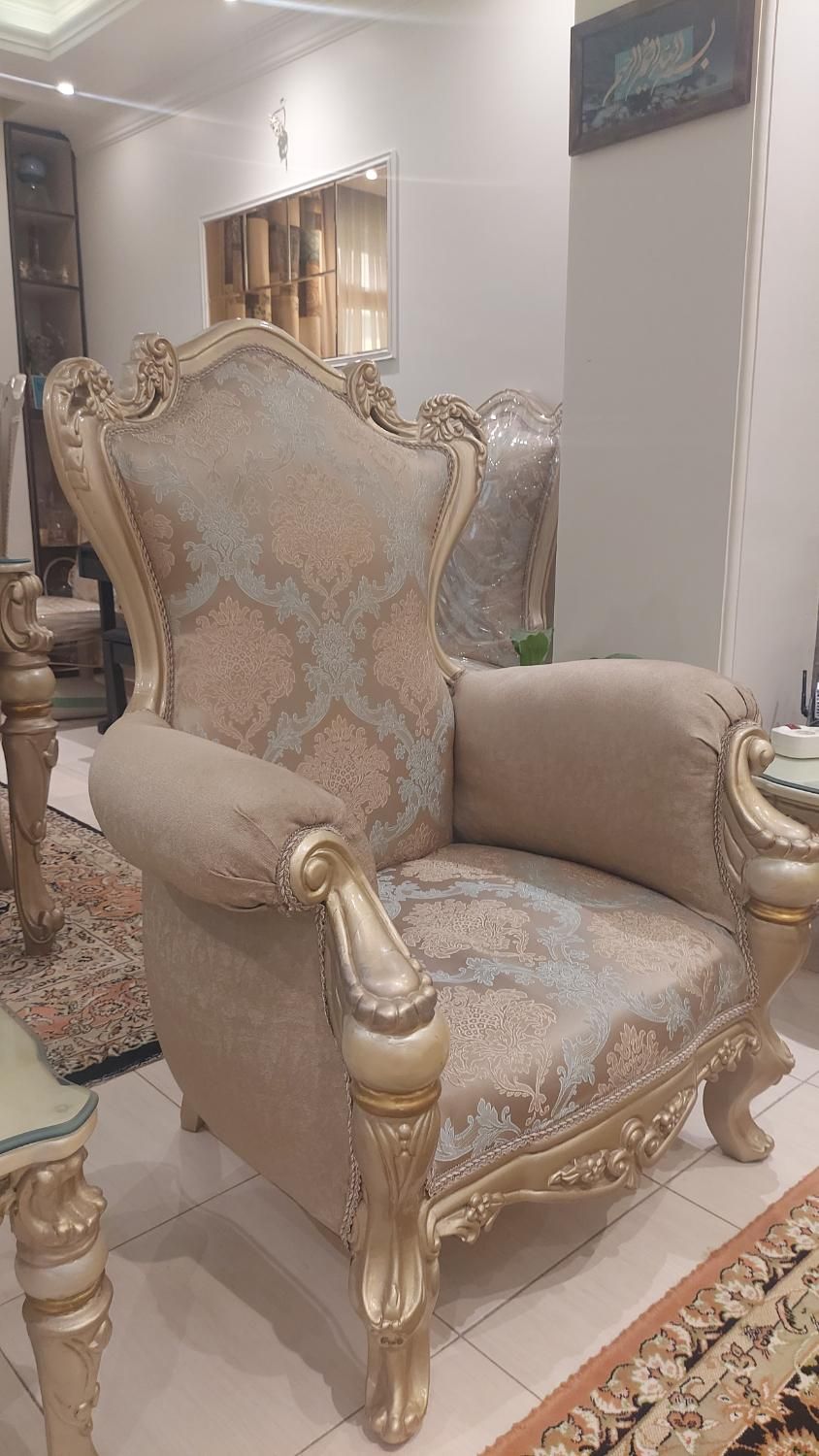 مبل کلاسیک طرح ترک چوب راش ۹ نفره+ناهارخوری ۸ نفره|مبلمان خانگی و میز عسلی|تهران, خانی‌آباد نو|دیوار