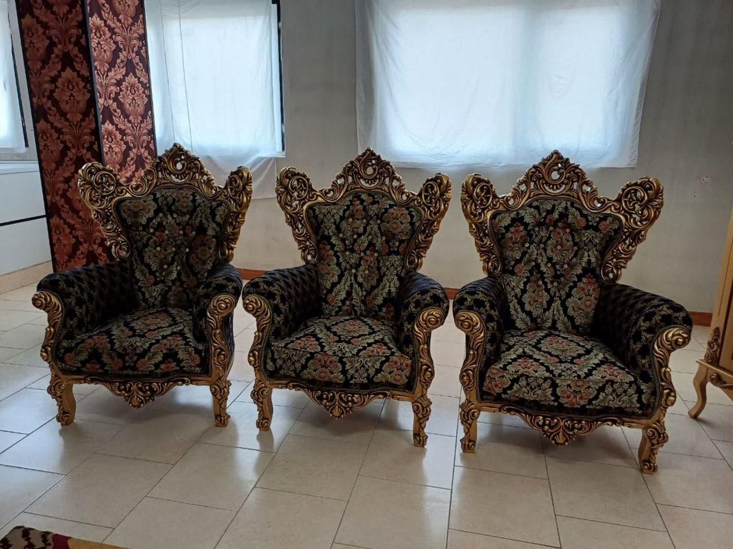 مبل سلطنتی9نفره بانهارخوری8نفره|مبلمان خانگی و میز عسلی|مشکیندشت, |دیوار