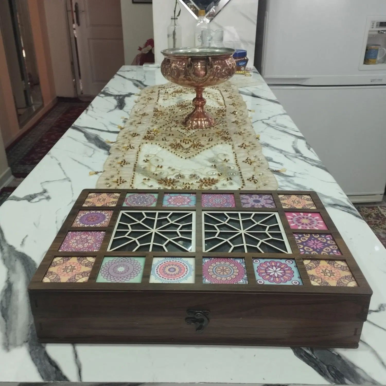 جای تیبک وتنقلات چوبی درحدنو دارای چهارخانه|صنایع دستی و سایر لوازم تزئینی|تهران, مجیدیه|دیوار