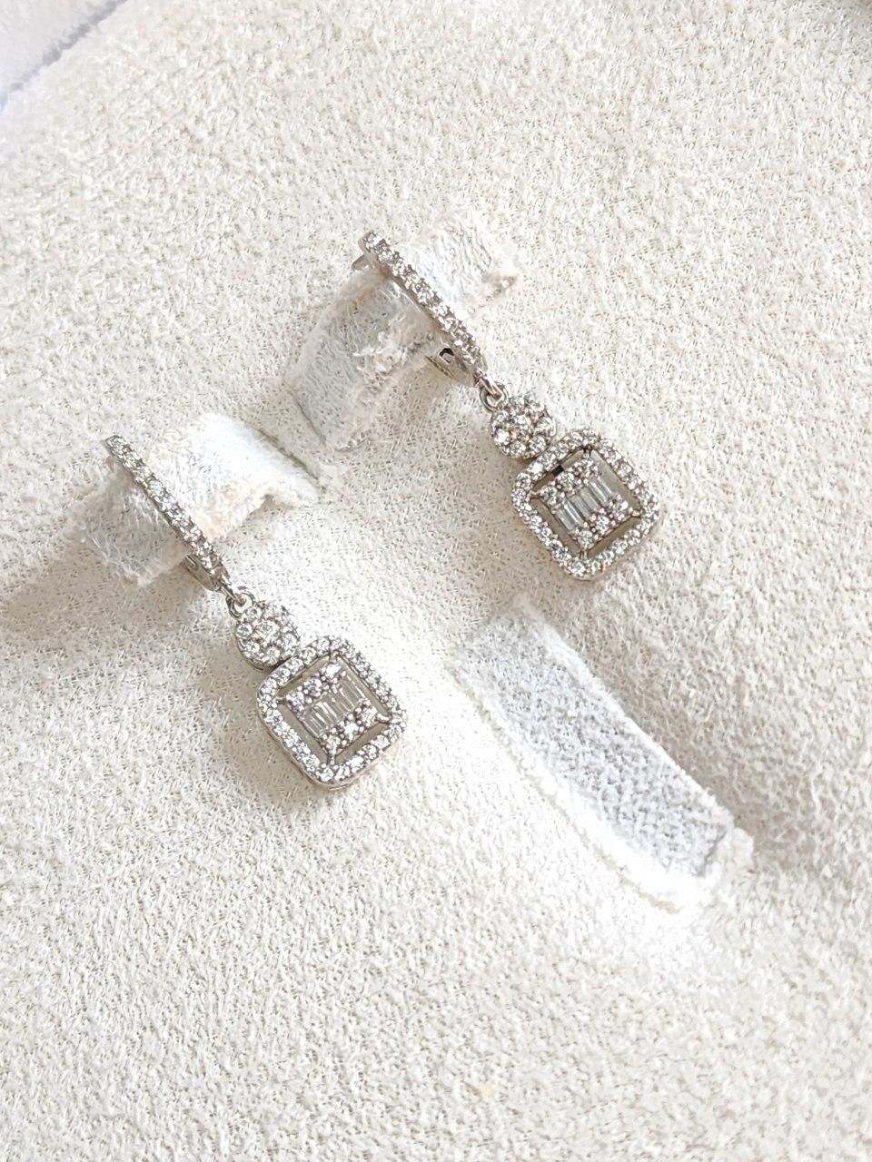 گوشواره امرالدکات نقره گالری رزگلد فلکه دانشگاه|بدلیجات|تبریز, |دیوار