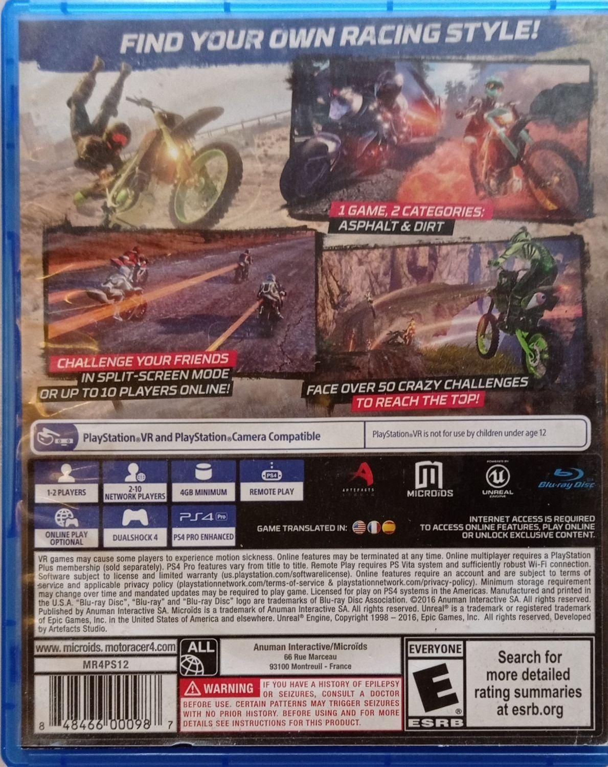 بازی moto racer mr4 ps4-ps5|کنسول، بازی ویدئویی و آنلاین|تهران, مدائن|دیوار