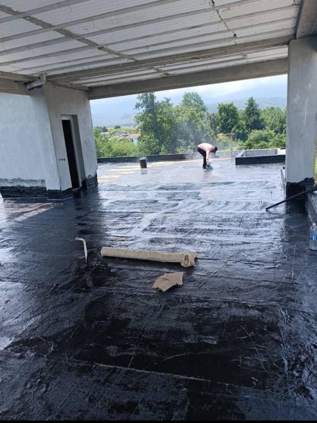 ایزوگام قیرگونی آسفالت حتی یک متر|خدمات پیشه و مهارت|چمستان, |دیوار