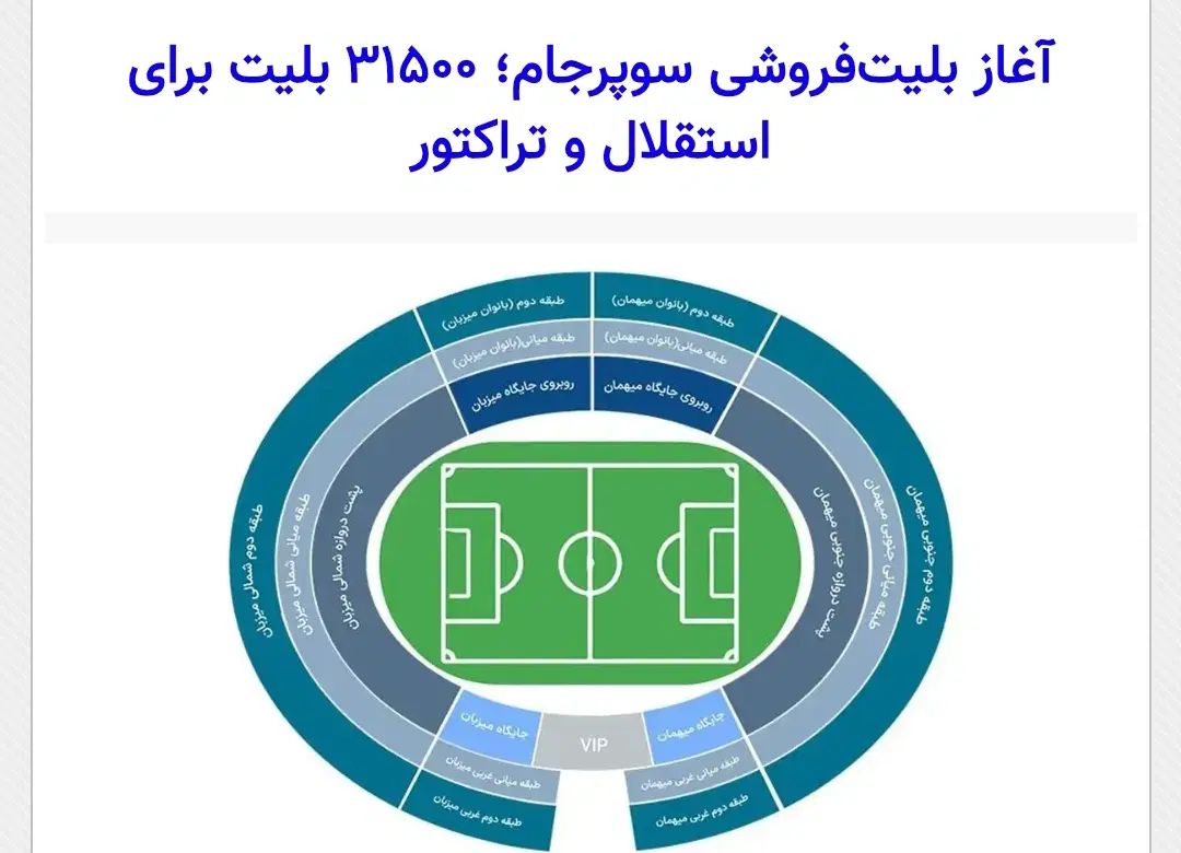 بلیط بازی استقلال تراکتور|بلیت مسابقه‌ها و مکان‌های ورزشی|اصفهان, ورزشگاه نقش جهان|دیوار
