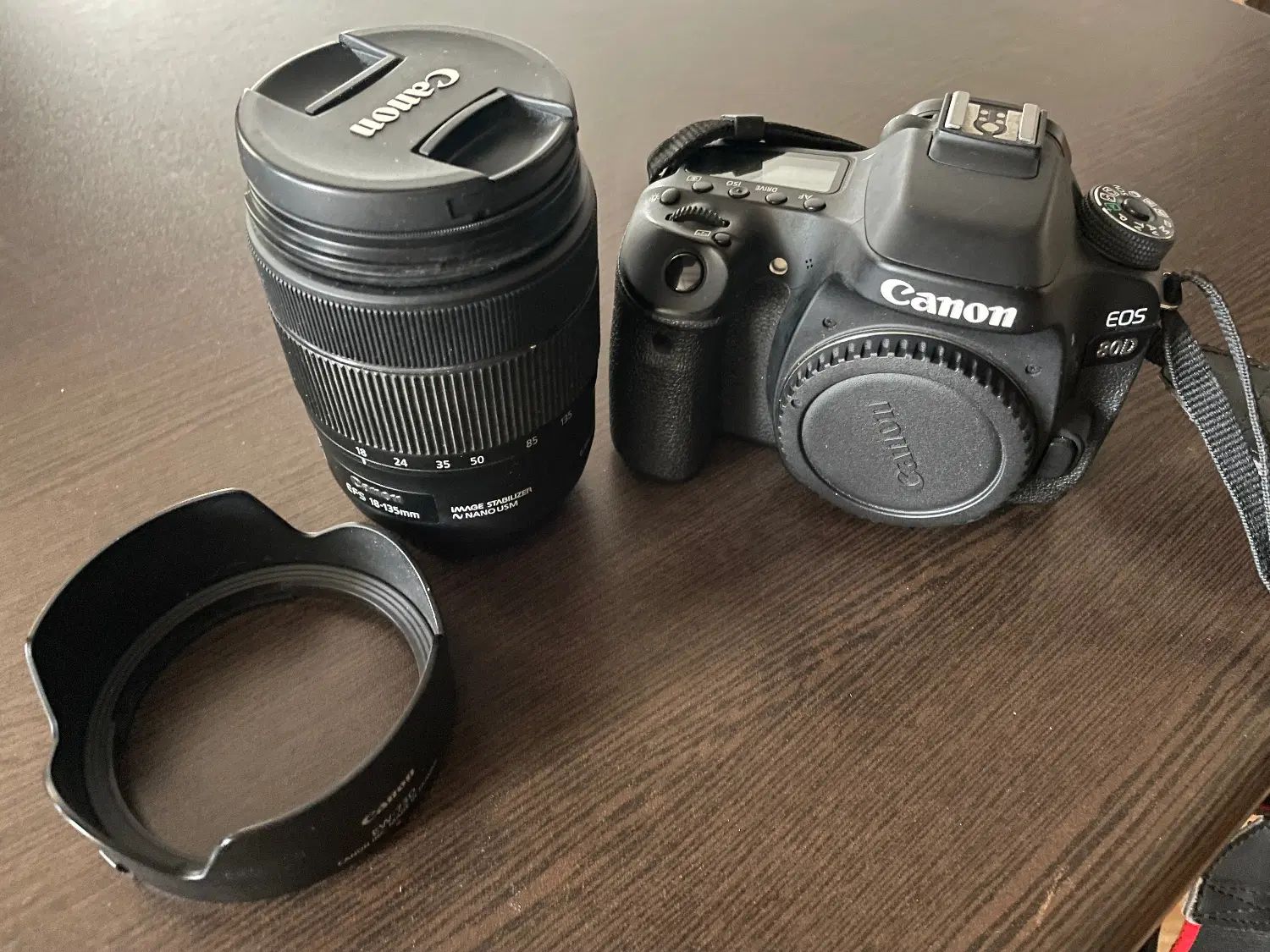 کم‌کار ترین  Canon EOS 80D با لنز ها و فیلتر اضافه|دوربین عکاسی و فیلم‌برداری|مشهد, هنرستان|دیوار