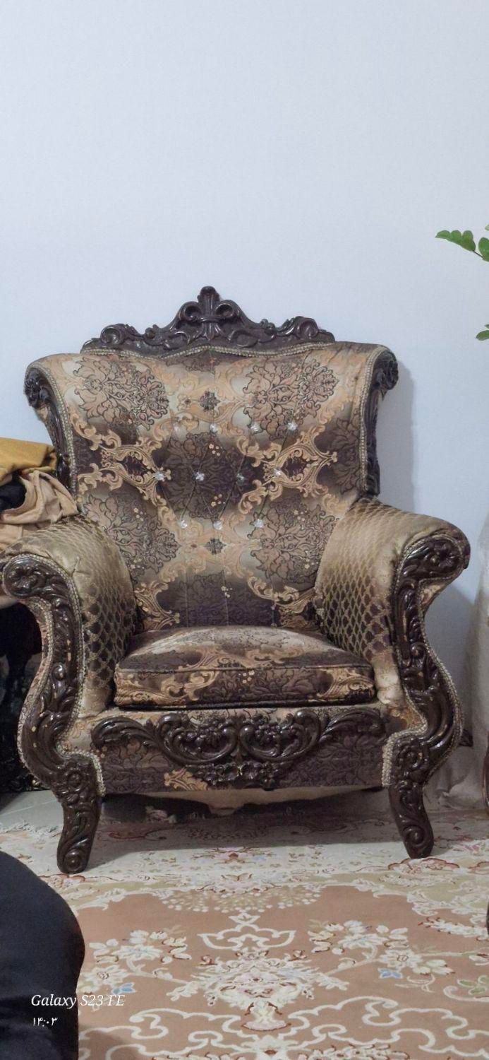 مبل سلطنتی ۷ نفره|مبلمان خانگی و میز عسلی|پاکدشت, |دیوار