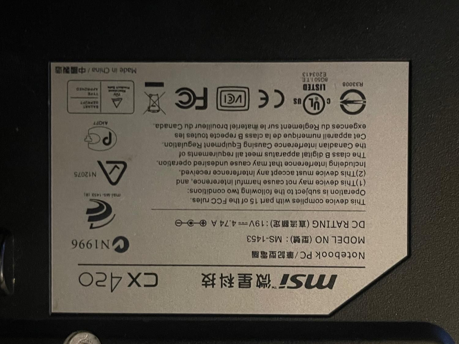 لپ تاب msi CX420|رایانه همراه|تهران, امیرآباد|دیوار