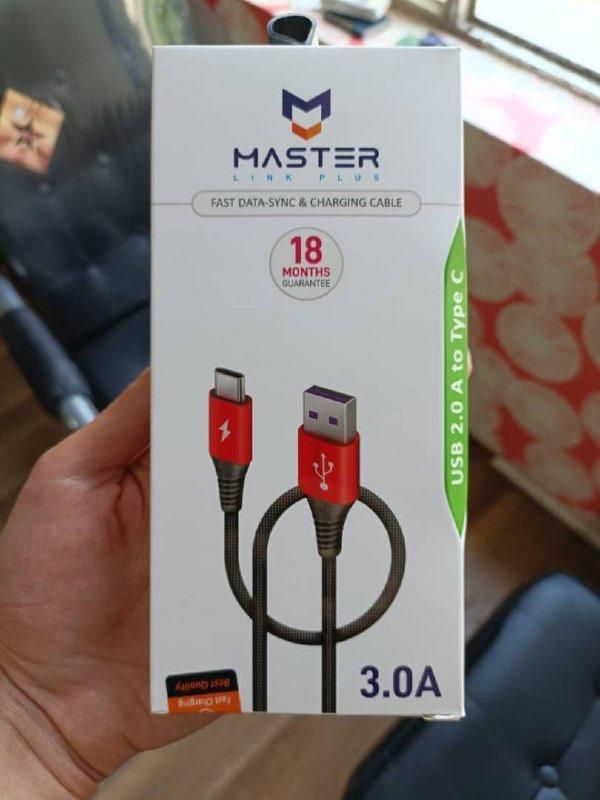 کابل شارژ USB به Type-C برند MASTER|لوازم جانبی موبایل و تبلت|تهران, توحید|دیوار