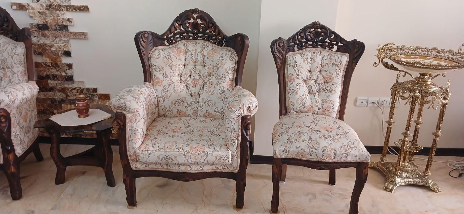 مبل استیل ۹ نفره + میز ناهارخوری ۸ نفره|مبلمان خانگی و میز عسلی|تهران, جنت‌آباد جنوبی|دیوار