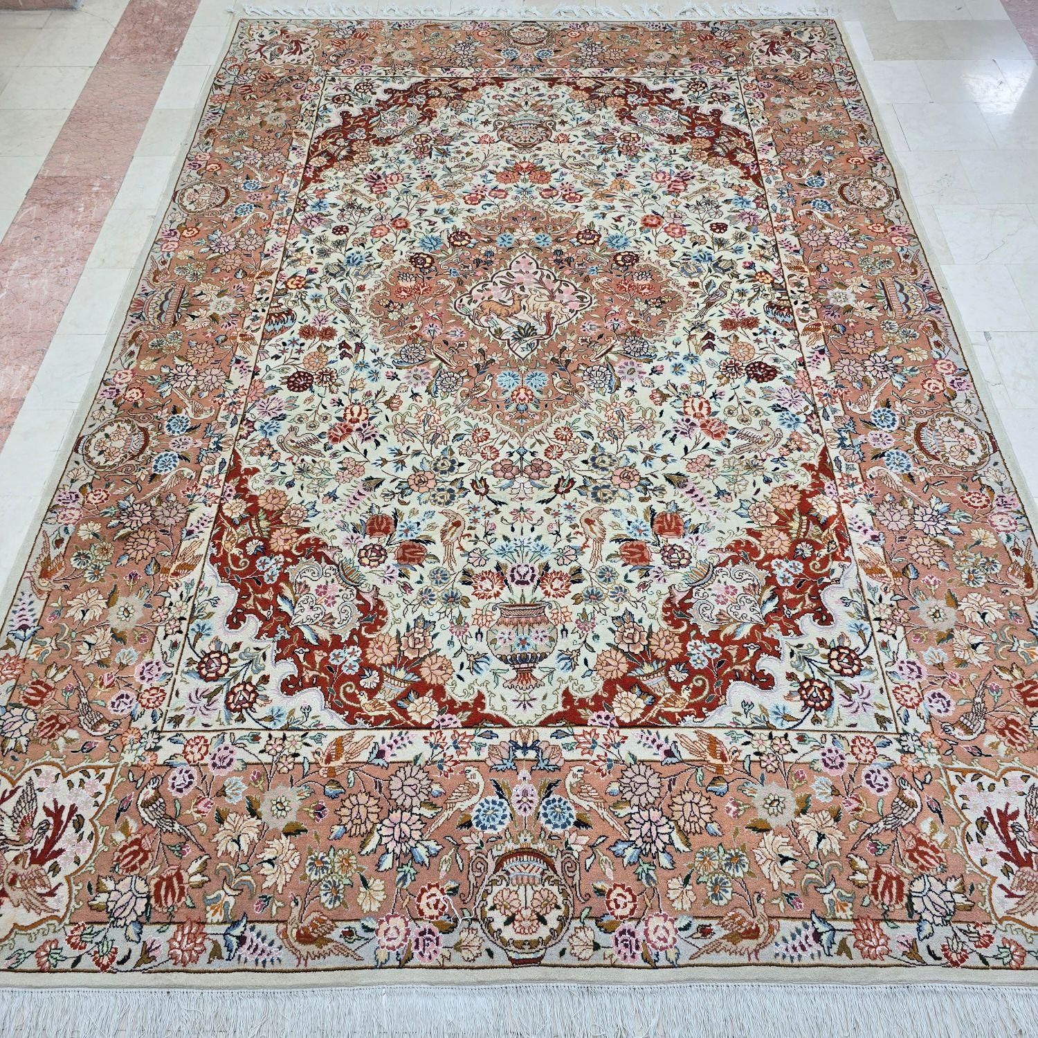 فرش دستباف استان‌خراسان / جفت۹متری / گل‌ابریشم|فرش|تهران, ده‌ونک|دیوار