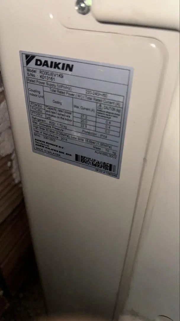 داکت اسپیلت DAIKIN در حد نو|کولر گازی و فن‌کوئل|تهران, نظام‌آباد|دیوار
