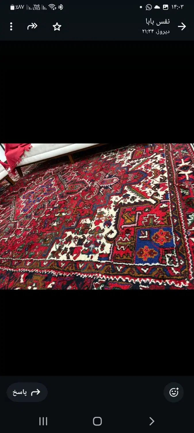 فرش دست بافت ۹ متری|فرش|کرج, گوهردشت|دیوار