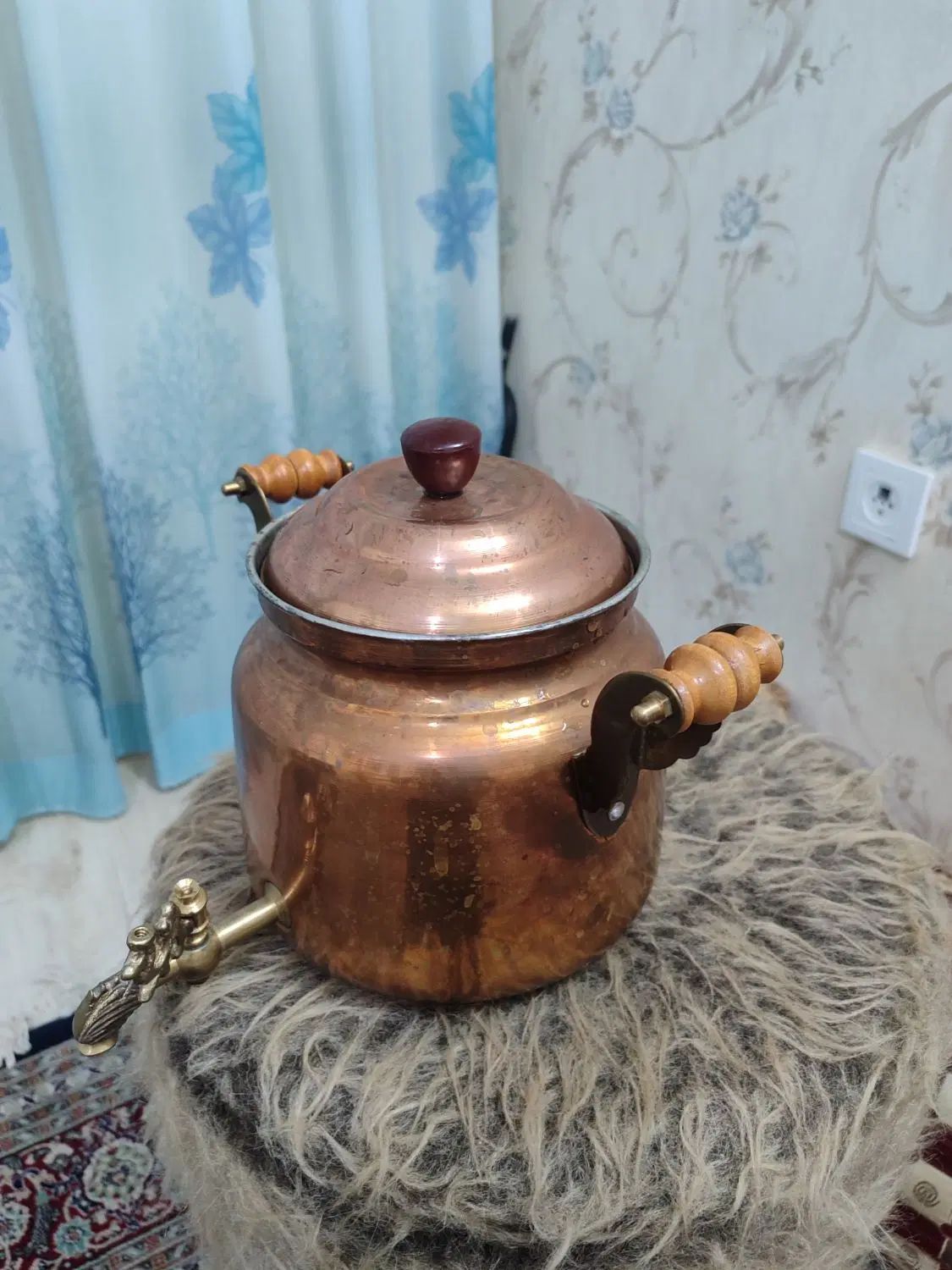 کتری مسی شیردار|قوری، کتری، قهوه‌ساز دستی|مشهد, شهید مطهری|دیوار