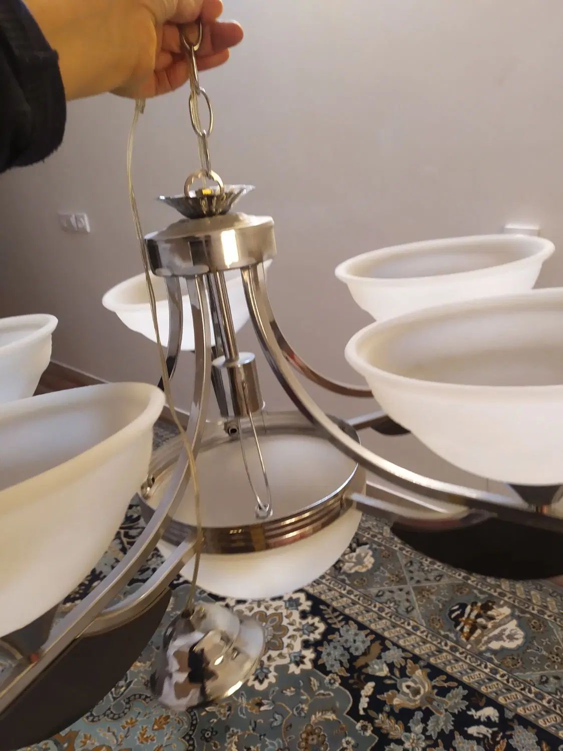 لوستر پنج شعله|لوستر و چراغ آویز|تهران, شهرک فردوس (حسینی)|دیوار
