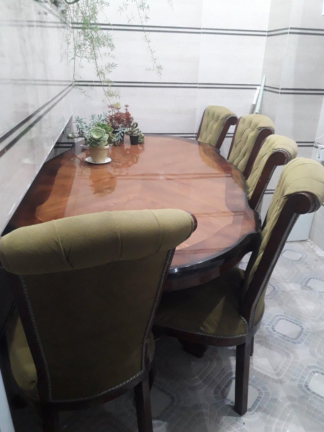 میز و صندلی ناهارخوری ۸ نفره|میز و صندلی غذاخوری|رشت, انصاری|دیوار