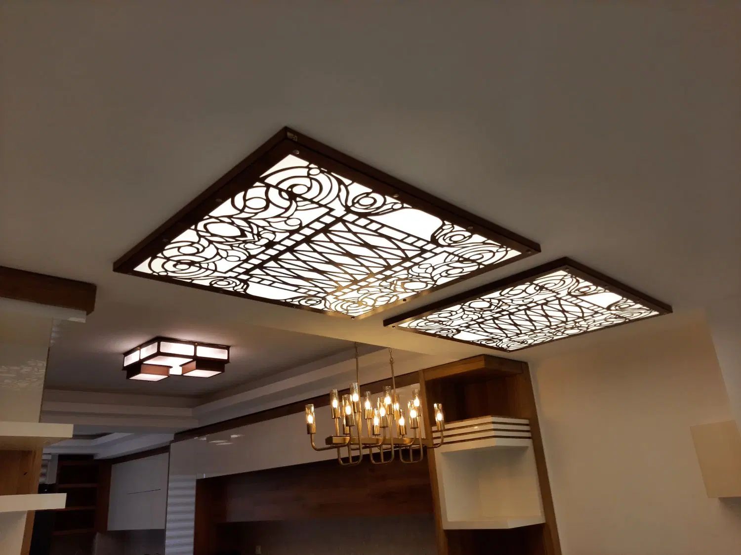 دکور معرق برای سقف ، ستون و دیوار|لوستر و چراغ آویز|تبریز, |دیوار