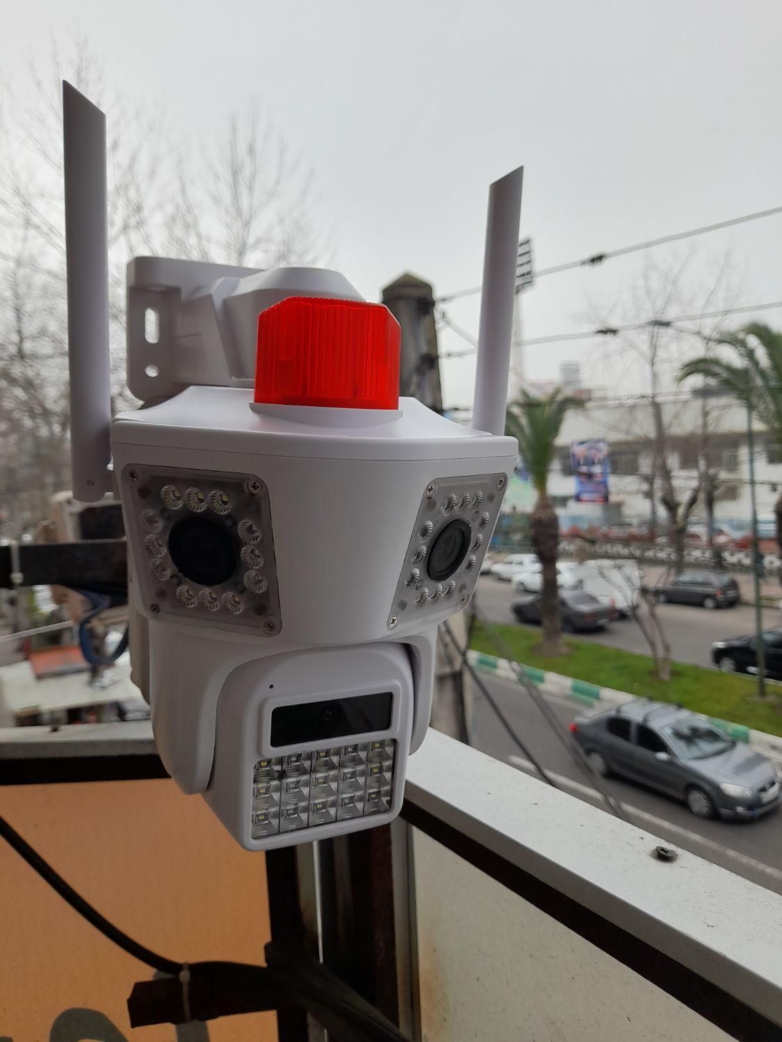 دوربین مداربسته بیسیم سیمکارتی دو لنز و سه لنز|دوربین مداربسته|رشت, منظریه|دیوار