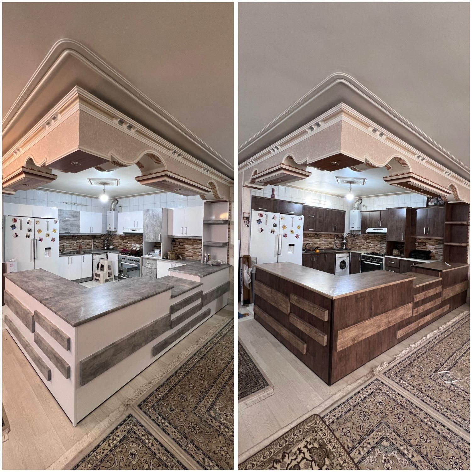 نصب تخصصی الکور برچسب کابینت شیشه مات کن خودچسب|خدمات پیشه و مهارت|اصفهان, تخت فولاد|دیوار