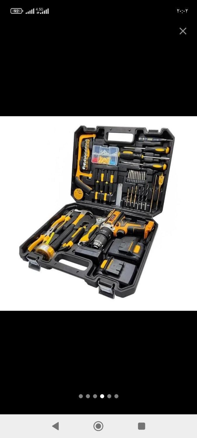 پک کامل دریل شارژی با لوازم تکمیل|ابزارآلات|ساوه, |دیوار