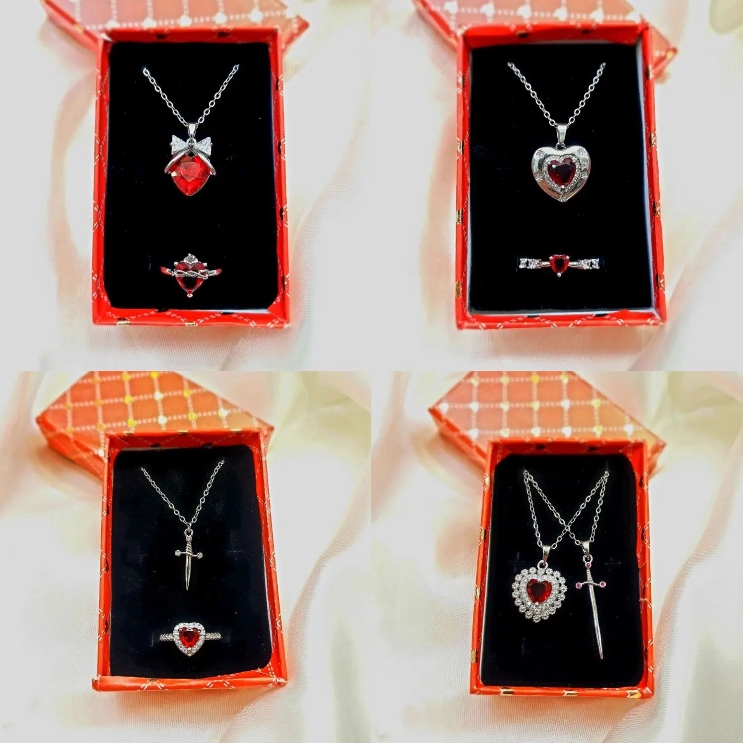 گردنبند و انگشتر فانتزی ست دارای مدل های مختلف|بدلیجات|قم, ارم|دیوار