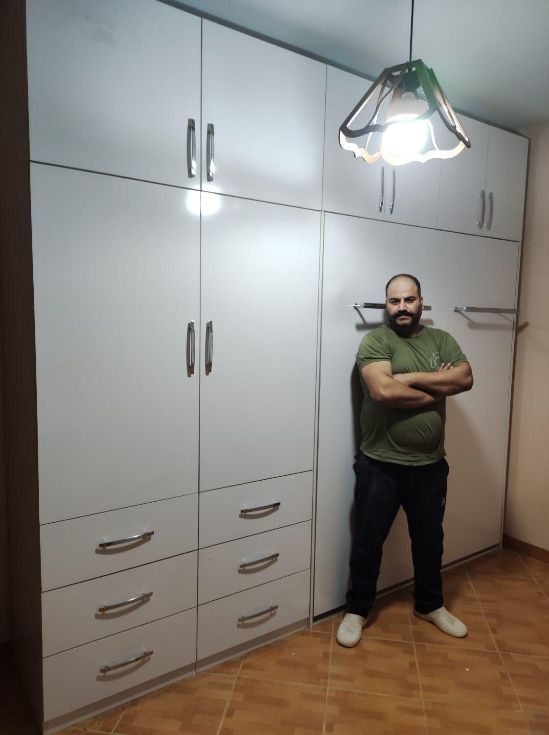 تخت کمجا کمددیواری مدلMDFپاکچوب تخت تاشودیواری|تخت و سرویس خواب|تهران, جنت‌آباد جنوبی|دیوار