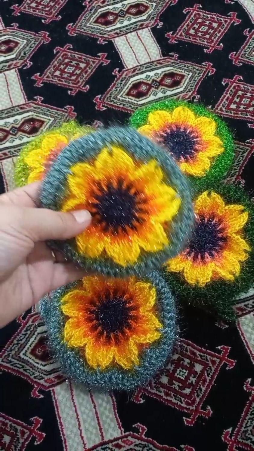 فروش دستگیره و اسکاج بافتنی دو لا و  زیبا|سفره، حوله، دستمال آشپزخانه|قم, باجک دو|دیوار