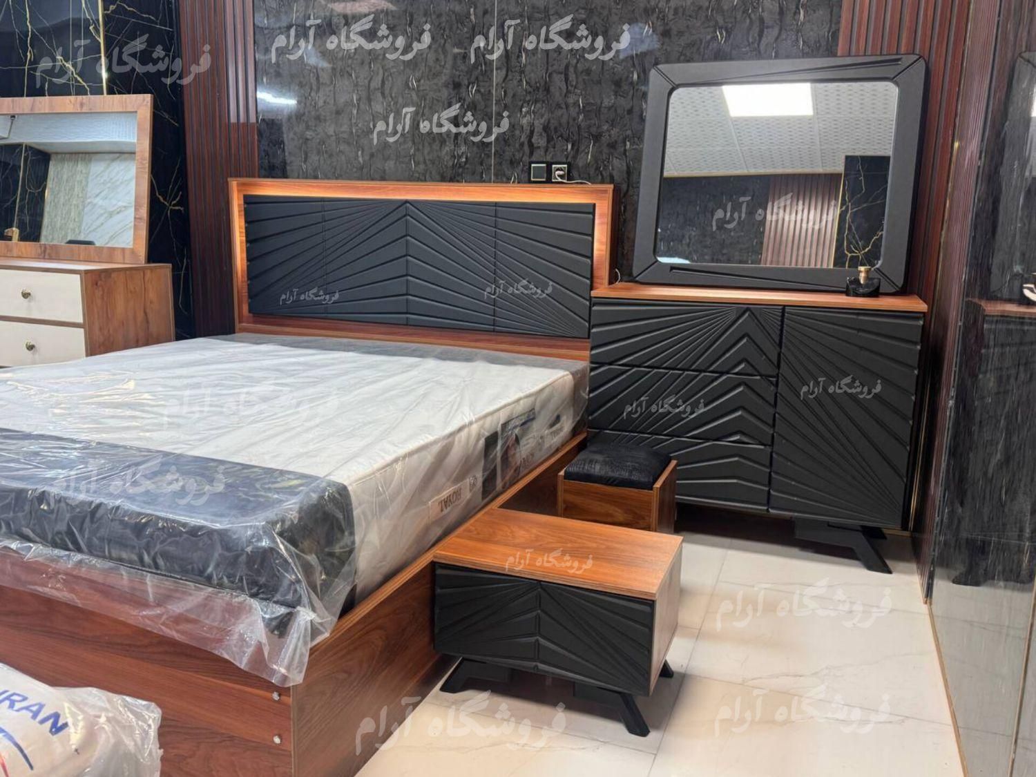 سرویس خواب دلوین تمام ام دی اف/ تشک / کمد|تخت و سرویس خواب|فردیس, منظریه|دیوار