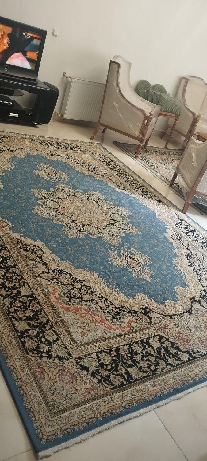 ۲عدد فرش ماشینی فرهی با تراکم بالا و نخ  ابریشم|فرش|گرمدره, |دیوار