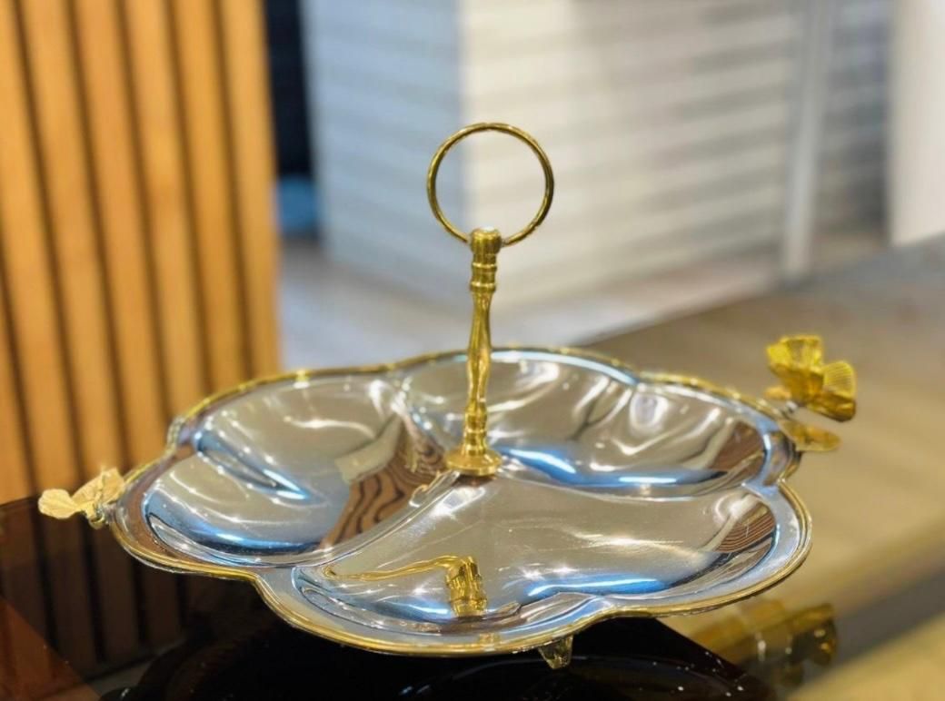 اردو خوری سه تایی دسته دار استیل برنج هندی|ظروف سرو و پذیرایی|تهران, مهران (سیدخندان)|دیوار