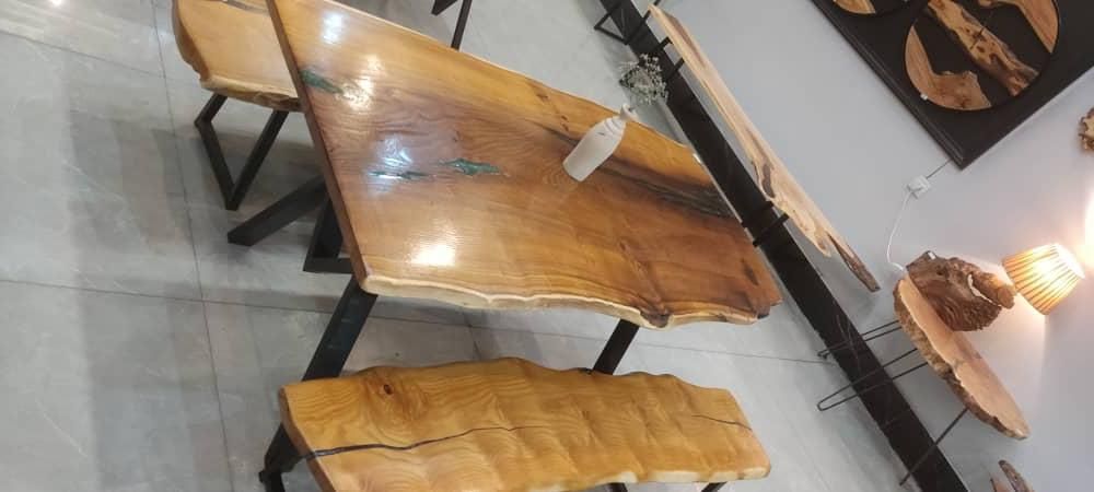 میز ناهارخوری ۴تا۶ نفره چوب توت|میز و صندلی غذاخوری|شاندیز, |دیوار