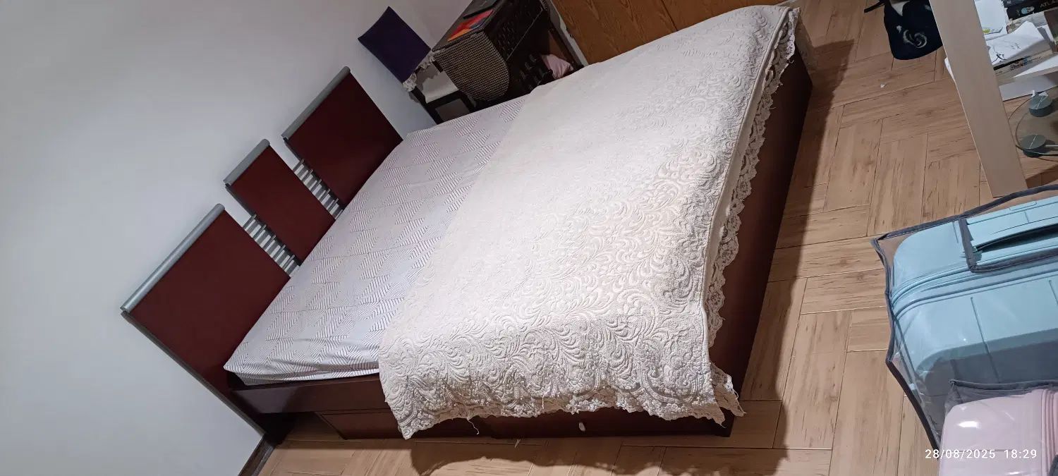 ست تخت mdf کارکرده|تخت و سرویس خواب|تهران, شهر زیبا|دیوار