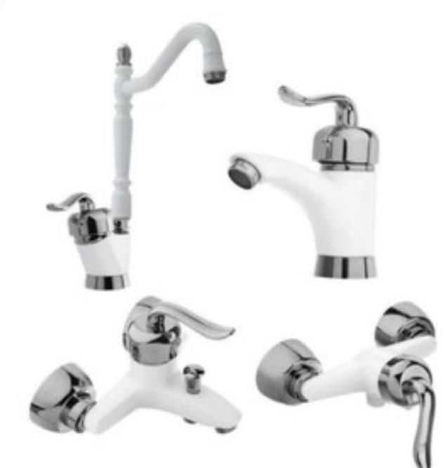 شیرآلات شیر آب سفید طلایی ضمانتی مدل‌ قاجار|مصالح و تجهیزات ساختمان|مشهد, نوید|دیوار