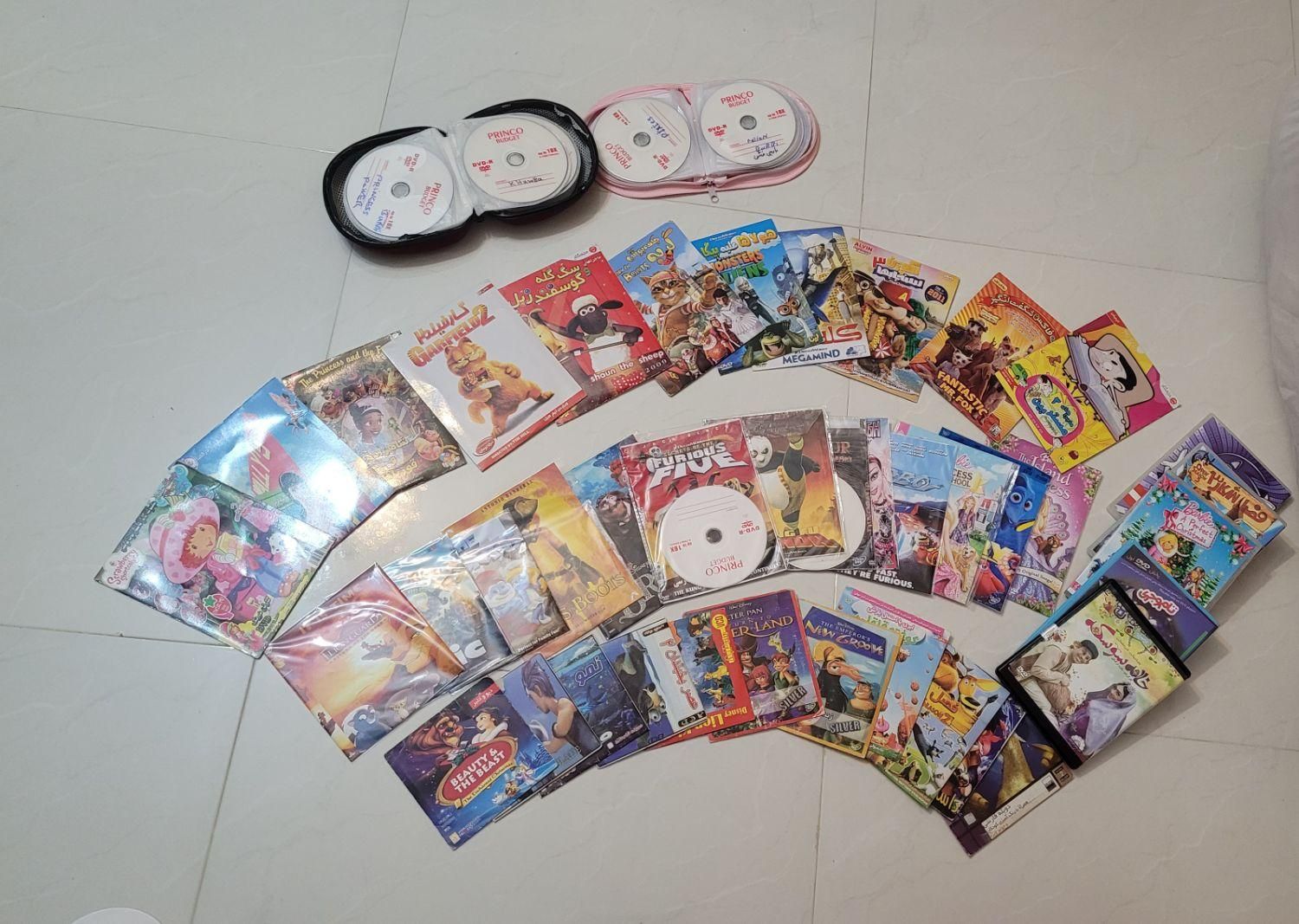 ۱۰۰ عدد DVD انیمیشن و باربی|پخش‌کننده DVD و ویدیو|تهران, دبستان|دیوار