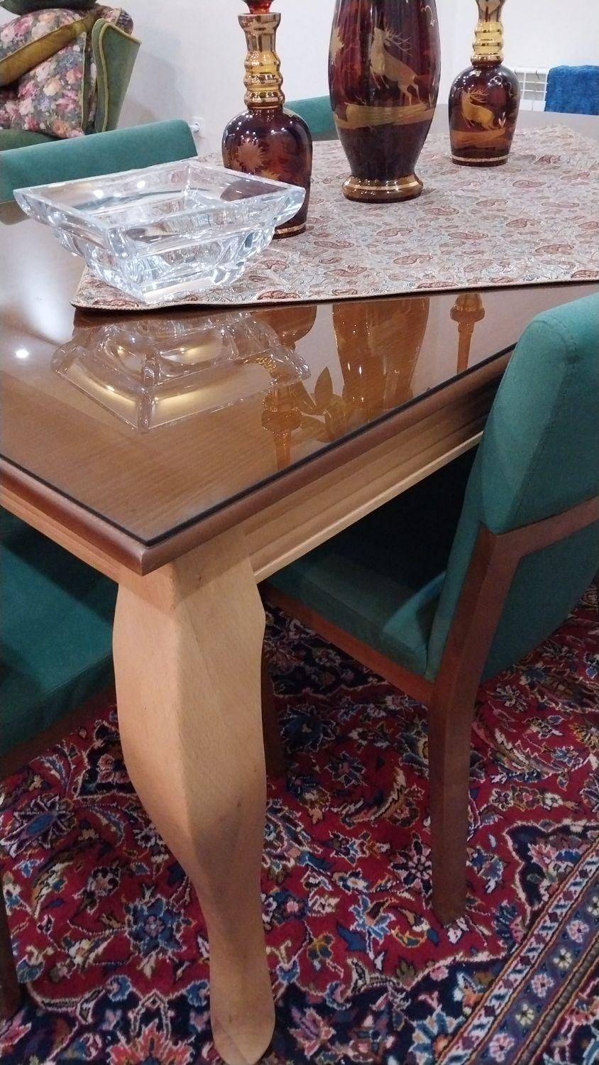 میز ناهارخوری ۶ نفره با شیشه|میز و صندلی غذاخوری|تهران, دردشت|دیوار