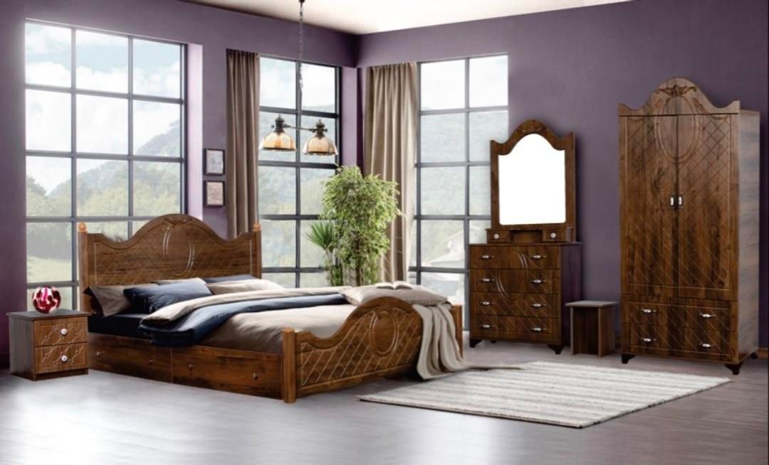 تخت خواب چوبی، تخت یکنفره، تخت دو طبقه|تخت و سرویس خواب|بیرجند, |دیوار