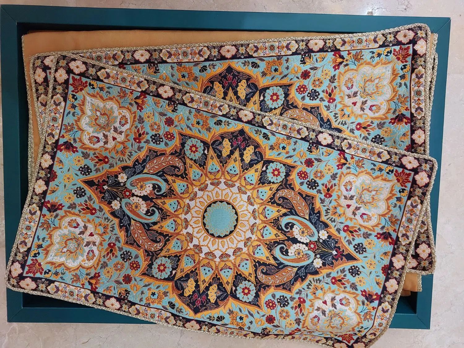سرویسِ نفیسِ ۵ تیکه رومیزی ترمه عدل یزد زیر قیمت|پرده، رانر، رومیزی|تهران, دروازه شمیران|دیوار