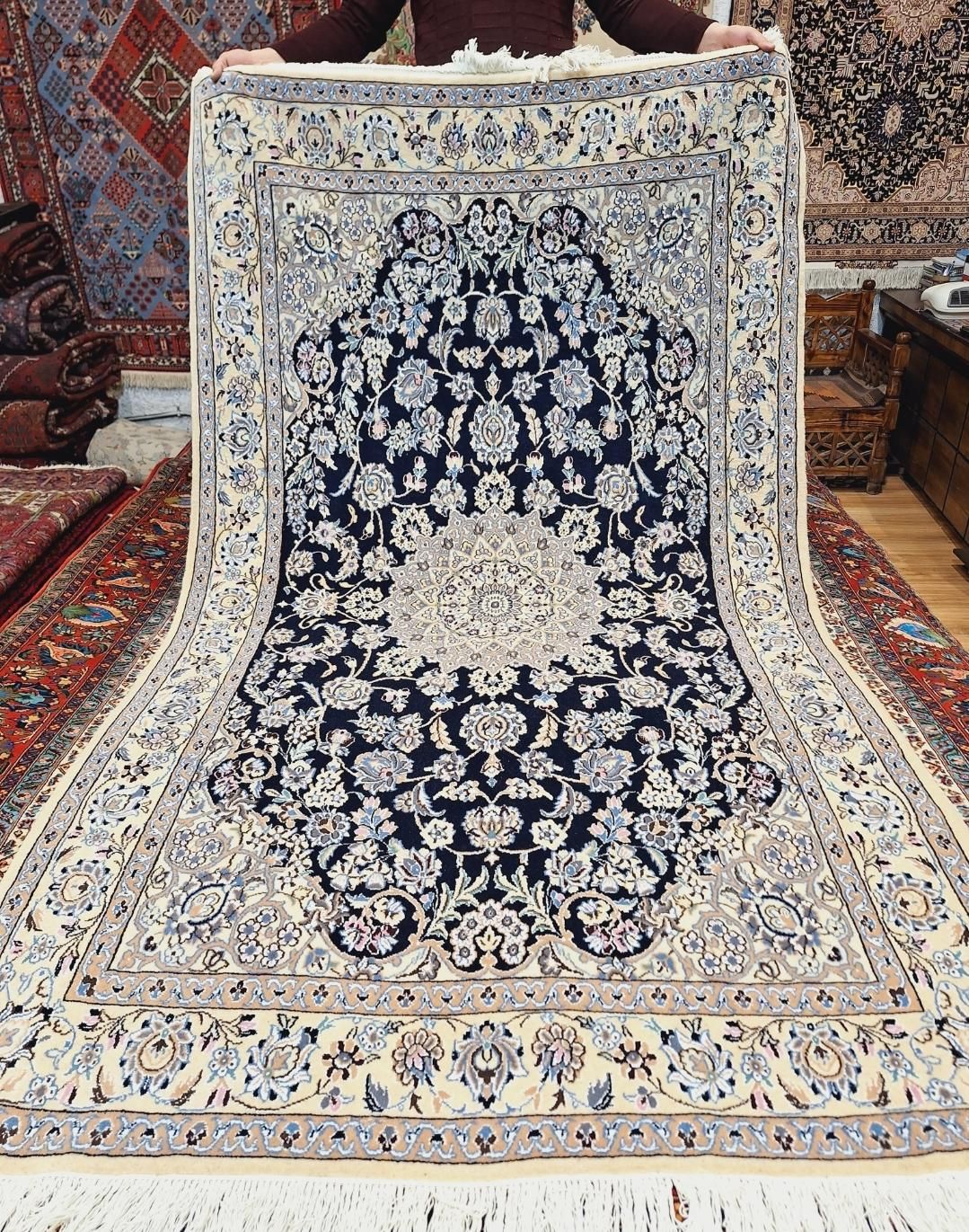قالیچه ۳.۵ متری دستباف آکبند نایین|فرش|تهران, اکباتان|دیوار