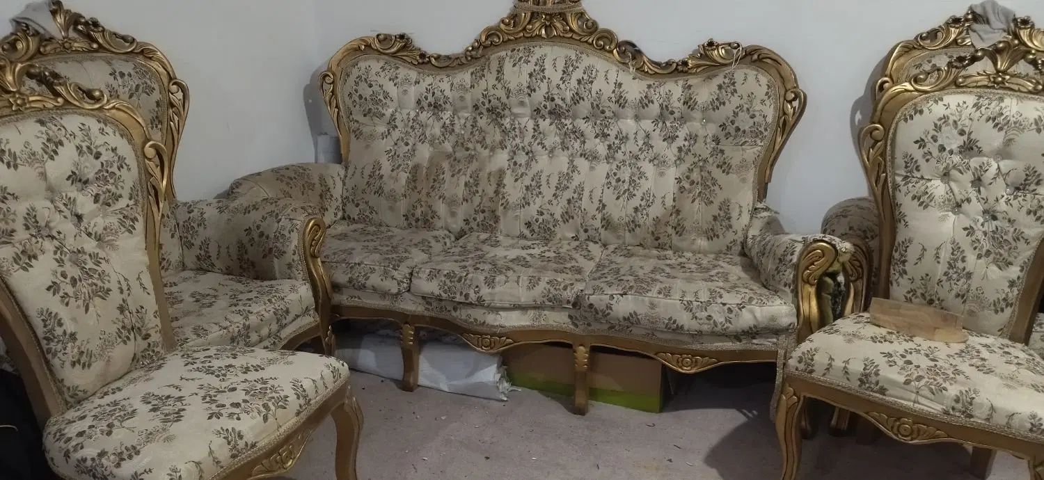 فروش مبلمان تمام چوب راش ۹نفره با میز و عسلی|مبلمان خانگی و میز عسلی|دزفول, |دیوار
