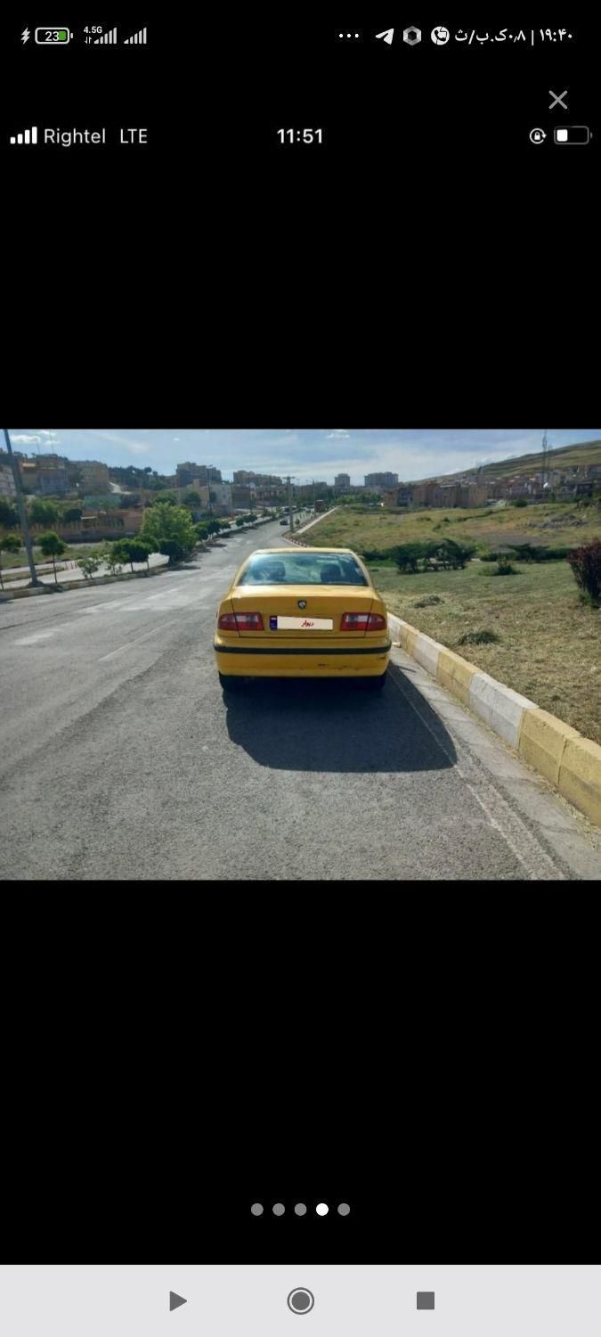 تاکسی سمند LX بین شهری  پلاک عمومی ۹۶|خودرو سواری و وانت|سنندج, |دیوار