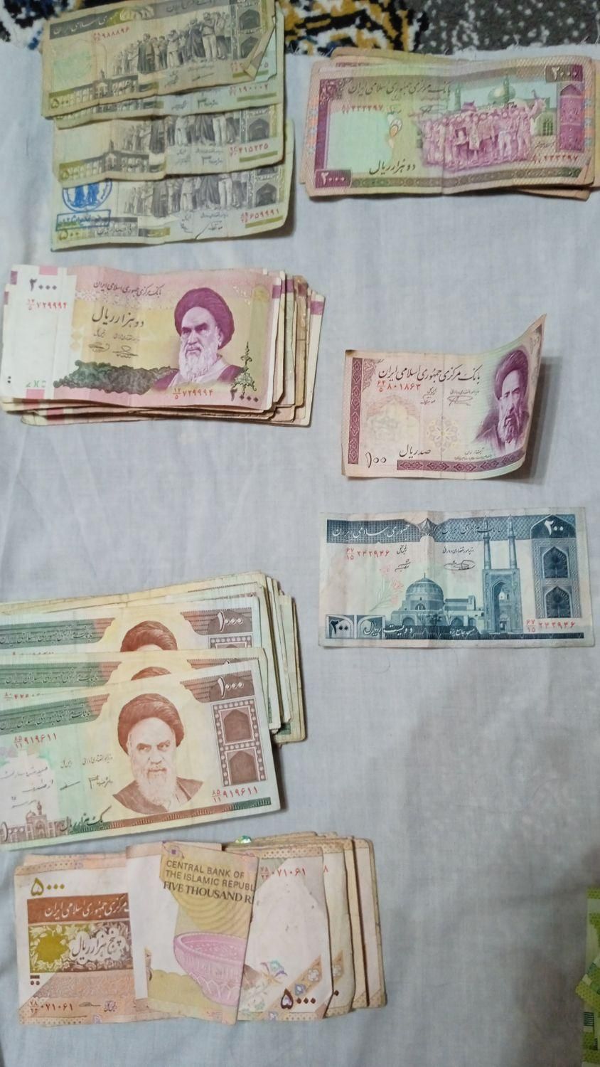انواع سکه ها و اسکناس های قدیمی شماره پشته سرهم|کلکسیون سکه، تمبر، اسکناس|رباط‌کریم, |دیوار