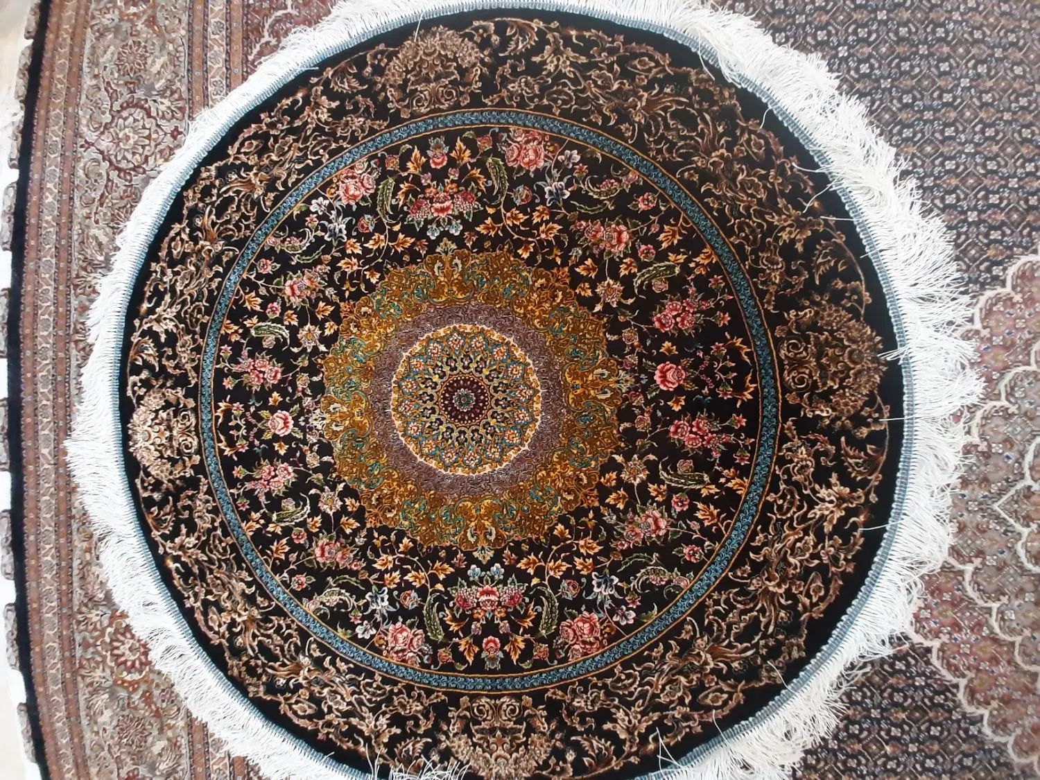 قالیچه ابریشم ماشینی قم|فرش|تهران, ستارخان|دیوار