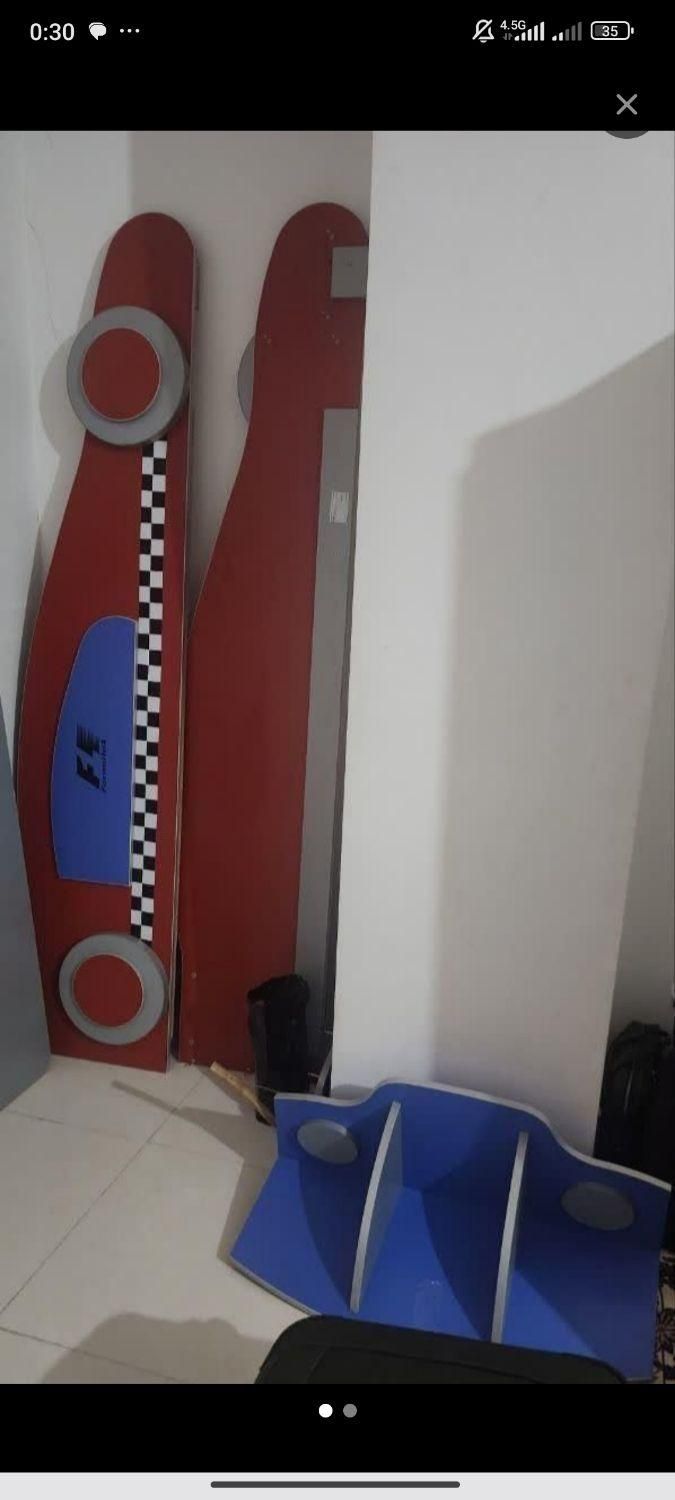 تخت خواب تک نفره بدون تشک طرح ماشینی|تخت و سرویس خواب|کوهسار (البرز), |دیوار