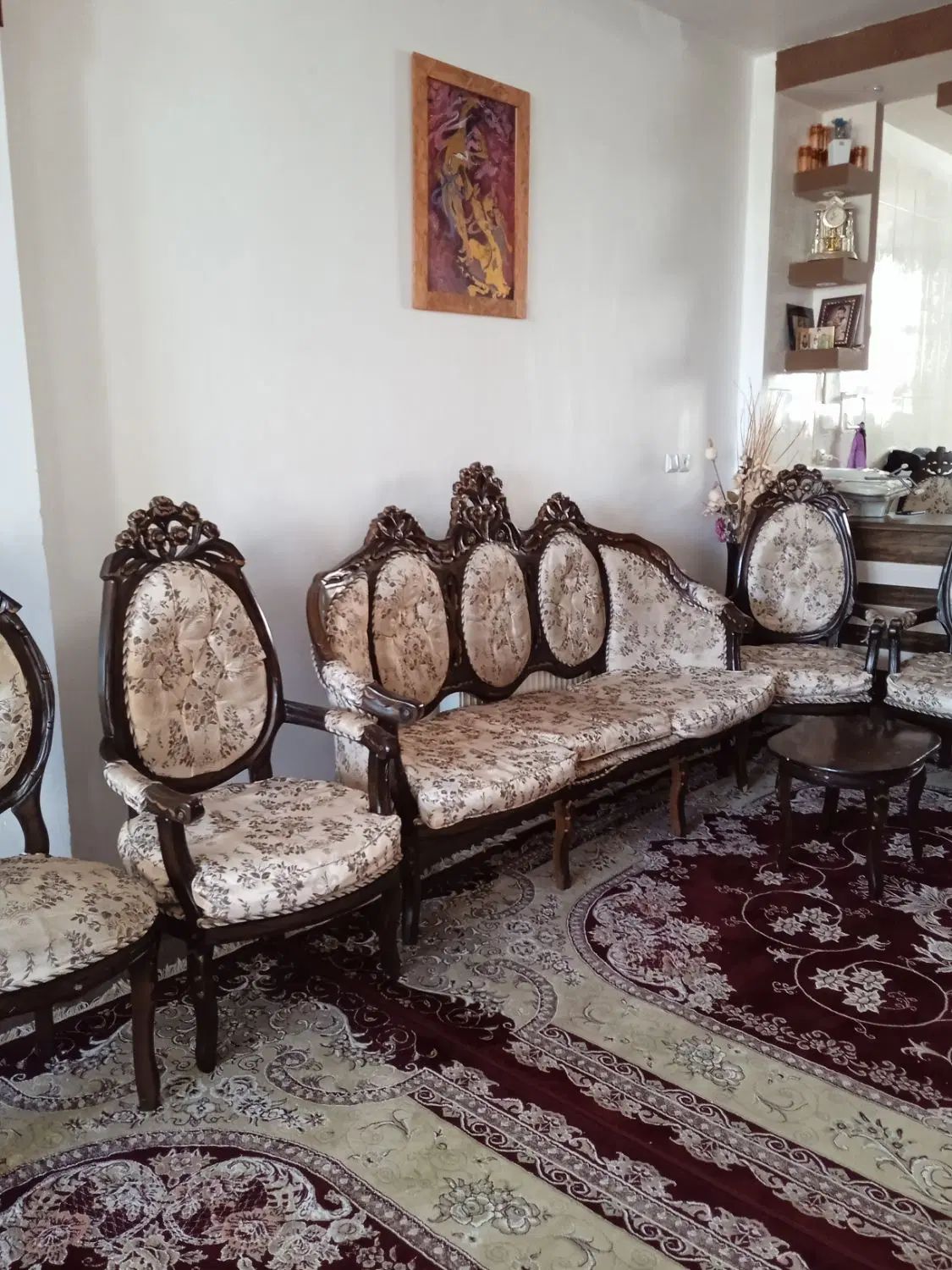 مبل ۹ نفره با میز غذاخوری ۷نفره قیمت ۱۵ میلیون|مبلمان خانگی و میز عسلی|شهرکرد, |دیوار