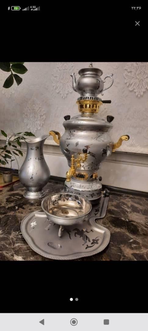 سماور گازی با سرویس|سماور، چای‌ساز، قهوه‌ساز|پاکدشت, |دیوار