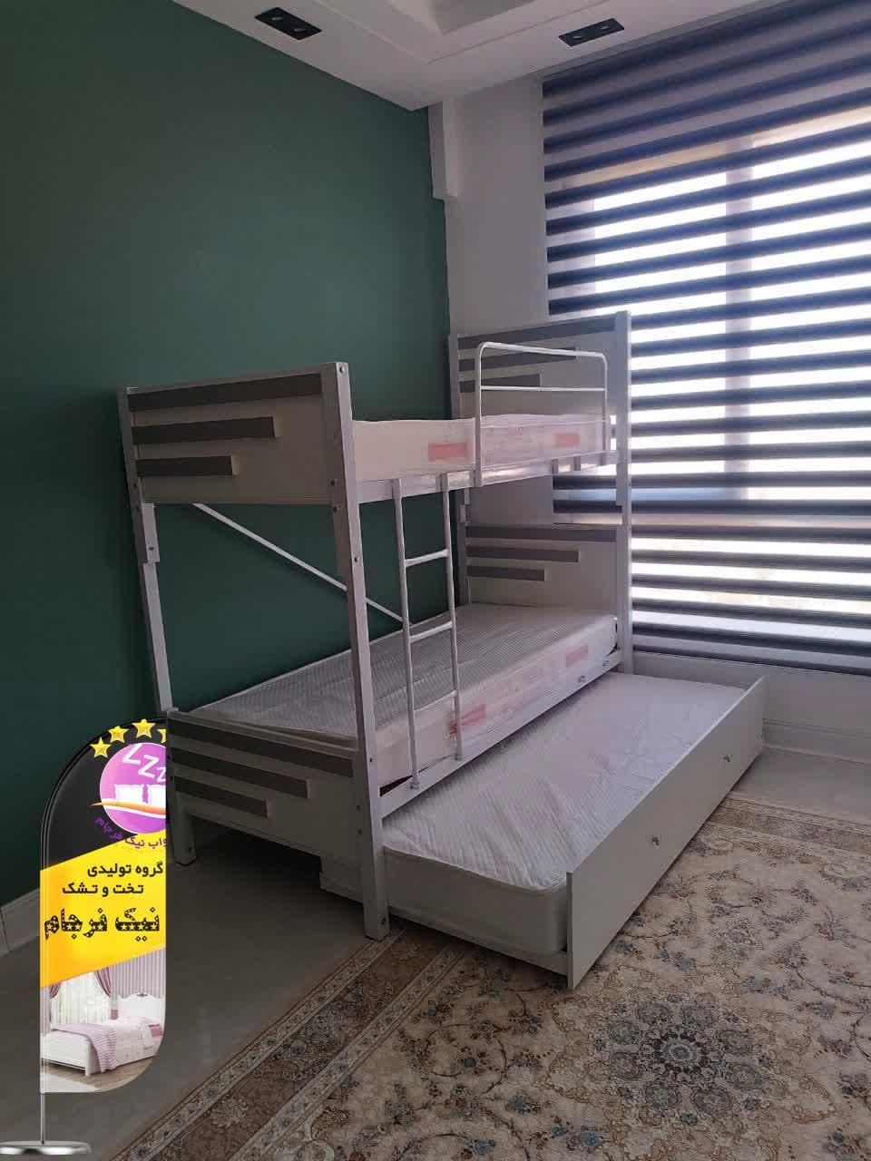 تخت خواب دو طبقه مهماندار/سه طبقه مدل آترینا+|تخت و سرویس خواب|مشهد, سپاد|دیوار