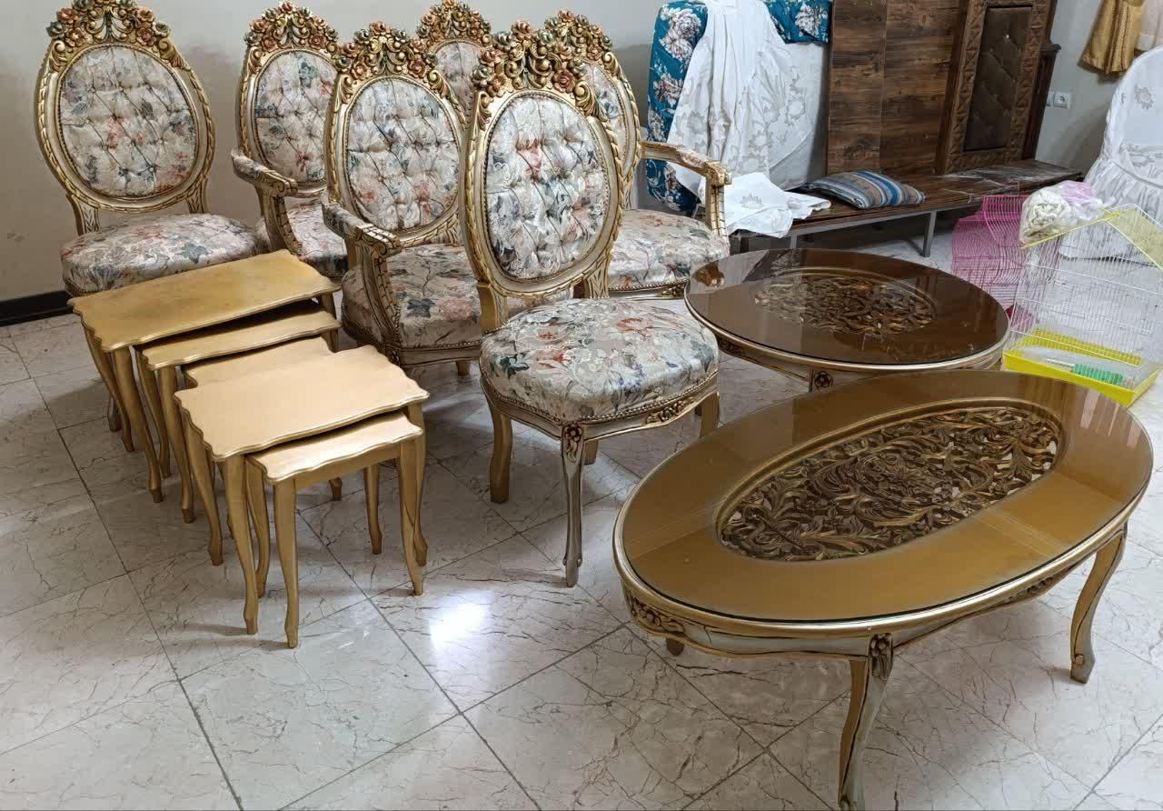 مبل سلطنتی 9 نفره|مبلمان خانگی و میز عسلی|ری, |دیوار