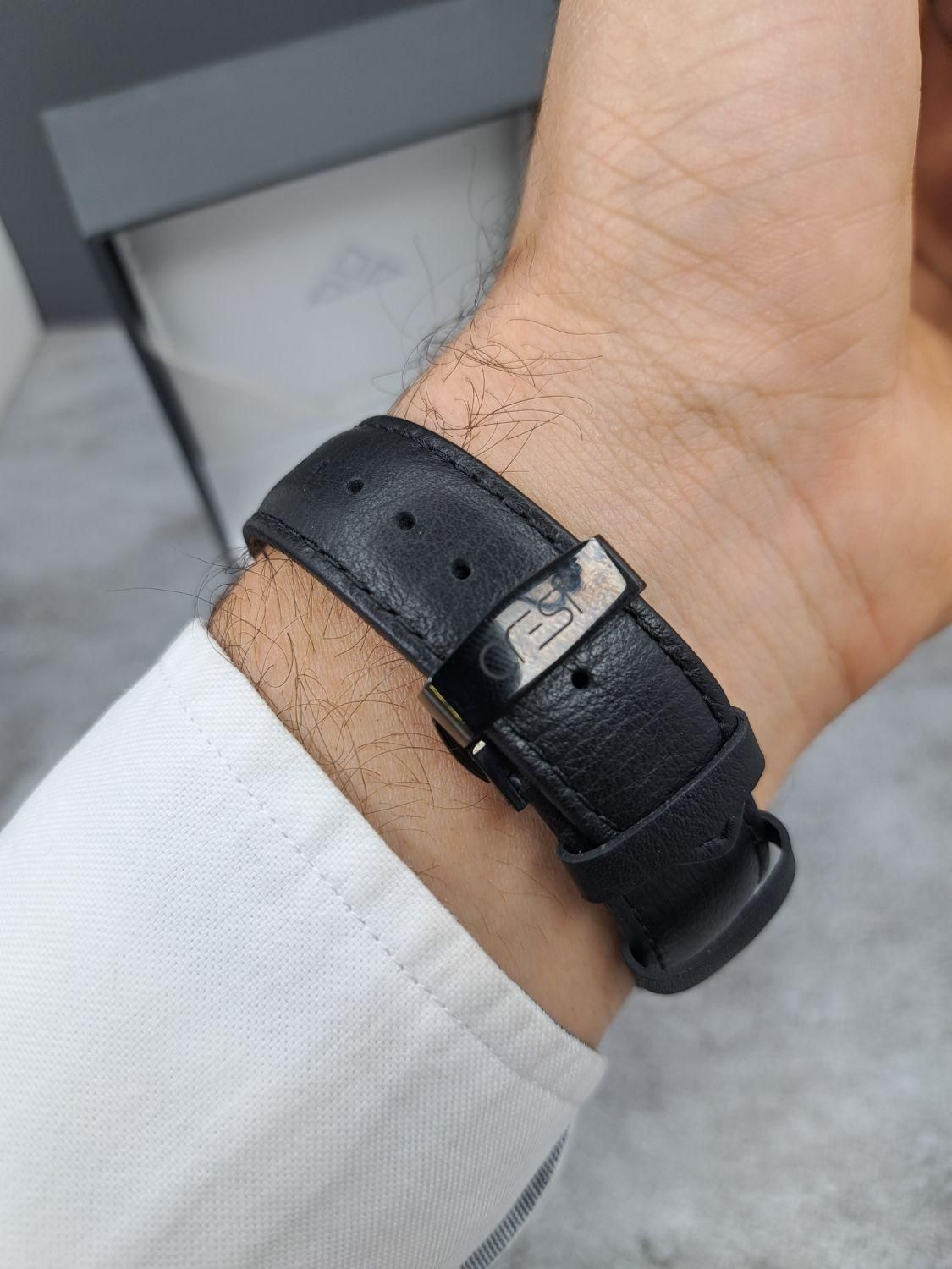 ساعت کرست اورجینال سه موتور فعال بندچرم تمام مشکی|ساعت|اصفهان, قائمیه|دیوار