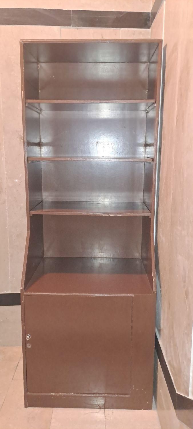 کتابخانه چوبی|کتابخانه، شلف، قفسه‌های دیواری|تهران, استاد معین|دیوار