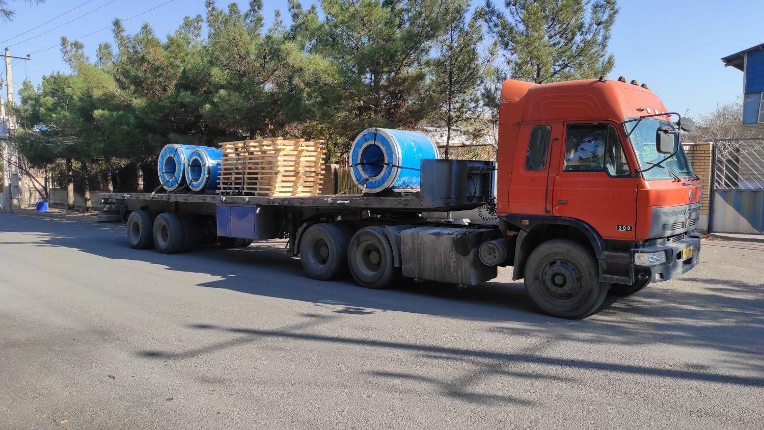 حمل بار با تریلی کفی 13متری|خدمات حمل و نقل|مشهد, شهرک صنعتی توس|دیوار