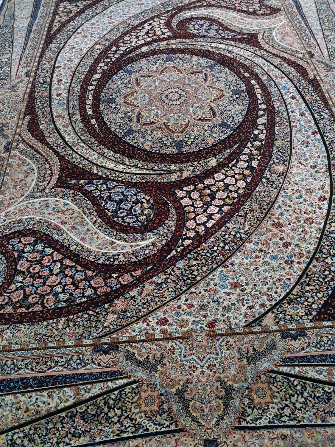 یک جفت فرش ۱۲متری کهکشان ۷۰۰شانه سرمه ای|فرش|ورامین, شهرک مدرس|دیوار