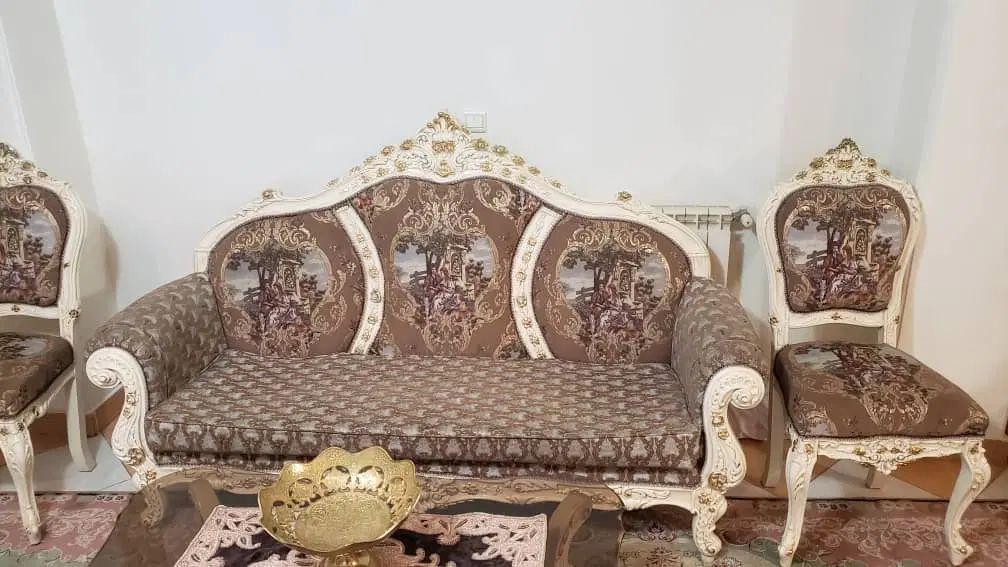 مبل استیل ۹نفره به اضافه ناهارخوری ۴نفره|مبلمان خانگی و میز عسلی|تهران, نازی‌آباد|دیوار